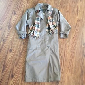 🌵Vintage BRAEFAIR Trench Coat Tweed lining